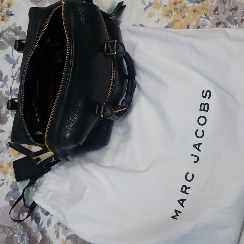 Recruit Medium Bauletto Black Leather Bowler Bag